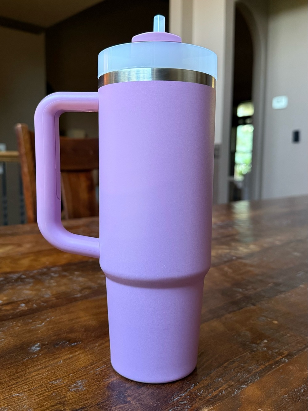 Stanley 30 oz Lavender Insulated Travel Mug with Handle and Straw - Picture 2 of 5